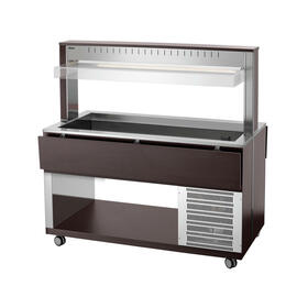 Kaltbuffetwagen K4110-200W wengefarben | passend für 4 x GN 1/1 - 200 mm | 4 Stege Produktbild 3 S
