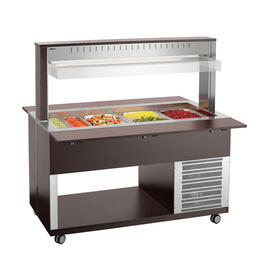 Kaltbuffetwagen K4110-200W wengefarben | passend für 4 x GN 1/1 - 200 mm | 4 Stege Produktbild