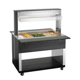 Warmbuffetwagen W3110-200A | anthrazit 230 Volt mit Beleuchtung | passend für 3 x GN 1/1 Produktbild
