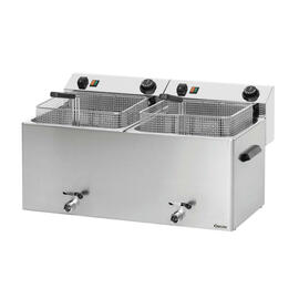 Elektro-Fritteuse PROFESSIONAL II | 2 Becken 2 Körbe 20 ltr | 400 Volt 16,2 kW Produktbild 2 S