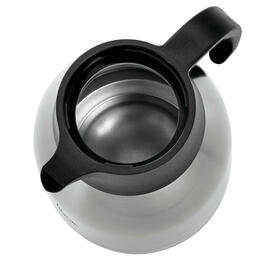 Isolierkanne Edelstahl, 2 Liter  für Contessa 1002, Deckel, Ausgießmechanik und Griffe aus Kunststoff schwarz, Ø 140 mm, H 250 mm Produktbild 4 S