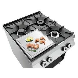 Bratplatte 900-G, Gusseisen, glatt, 390 x 390 x H 19 mm, mit Saftrille Produktbild 2 S