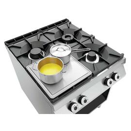 Bratplatte 900-G, Gusseisen, glatt, 390 x 390 x H 19 mm, mit Saftrille Produktbild 3 S