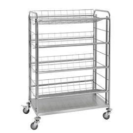 Getränkekisten-Transportwagen 4 Lenkrollen 2 Bremsrollen 1080 mm  x 570 mm  H 1610 mm Produktbild 3 S