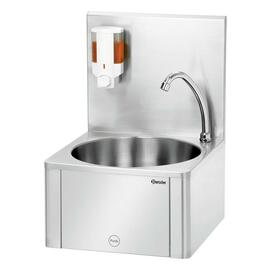 Handwaschbecken W10-KB Plus zur Wandbefestigung verkleidet • Kniebedienung | 400 mm x 404 mm H 577 mm Produktbild 2 S