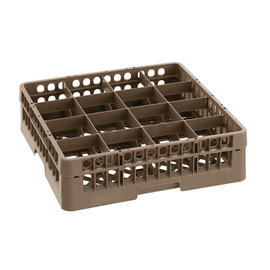 Spülkorb braun 500 x 500 mm  H 142 mm | 16 Fächer 111 x 111 mm  H 123 mm Produktbild