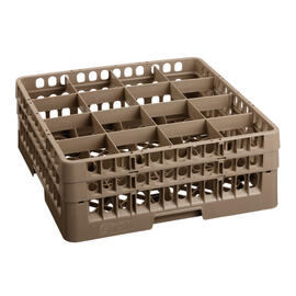 Spülkorb braun 500 x 500 mm  H 183 mm | 16 Fächer 111 x 111 mm  H 166 mm Produktbild 2 S
