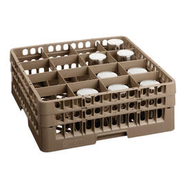 Spülkorb braun 500 x 500 mm  H 183 mm | 16 Fächer 111 x 111 mm  H 166 mm Produktbild 3 S