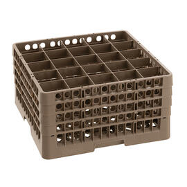 Spülkorb braun 500 x 500 mm  H 266 mm | 25 Fächer 89 x 89 mm  H 245 mm Produktbild