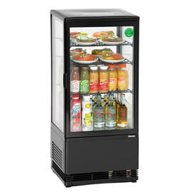 Mini-Kühlvitrine schwarz 78 ltr 230 Volt | 3 Borde Produktbild