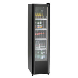 Glastürkühlschrank 300L schwarz | Glas-Flügeltür | Umluftkühlung Produktbild