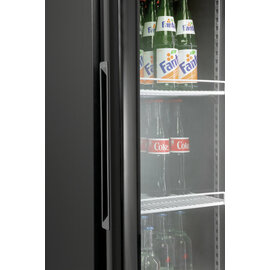 Glastürkühlschrank 300L schwarz | Glas-Flügeltür | Umluftkühlung Produktbild 5 S