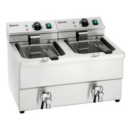 Elektro-Fritteuse IMBISS II | 2 Becken 2 Körbe 16 ltr | 230 Volt 6,5 kW (2 x 230 Volt) Produktbild 2 S