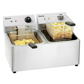 Elektro-Fritteuse SNACK IV | 2 Becken 2 Körbe 16 ltr | 230 Volt 6,5 kW (2 x 230 Volt) Produktbild