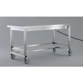 Arbeitstisch ERGONOMIX höhenverstellbar fahrbar mit Grundboden L 1000 mm B  700 mm H 800 - 1100 mm