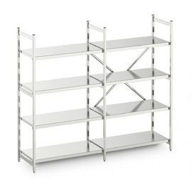 Standregal NORM 20 Aluminium 3050 mm 600 mm  H 1800 mm 4 geschlossene Auflage(n) Fachlast 100 kg Feldlast 1200 kg Produktbild