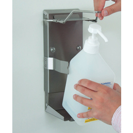 Universalhalterung | Hygienespender zur Wandmontage passend für EN-Pumpflaschen höhenverstellbar Produktbild 1 S