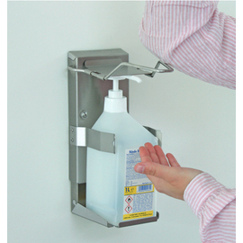 Universalhalterung | Hygienespender zur Wandmontage passend für EN-Pumpflaschen höhenverstellbar Produktbild 2 S