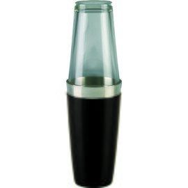 Boston-Shaker schwarz mit Mixingglas | Nutzvolumen 830 ml Produktbild
