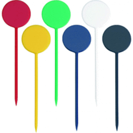 Cocktail Picker  • Kreis verschiedene Farben  Ø 28 mm  L 95 mm  | 500 Stück Produktbild