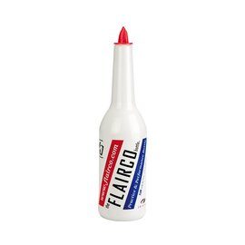 Flairbottle Kunststoff 750 ml weiß rot blau mit Aufschrift Produktbild