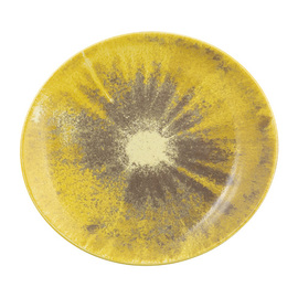 Teller BATIK KURKUMA oval 302 mm x 277 mm | Porzellan gelb Produktbild