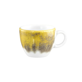Espressotasse BATIK KURKUMA 90 ml Porzellan gelb mit Dekor Produktbild