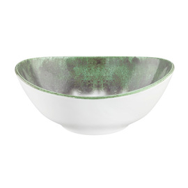 Bowl BATIK MATCHA 700 ml oval Porzellan grün H 73 mm Produktbild