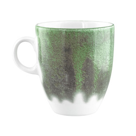 Kaffeebecher BATIK MATCHA 400 ml Porzellan grün mit Dekor Produktbild