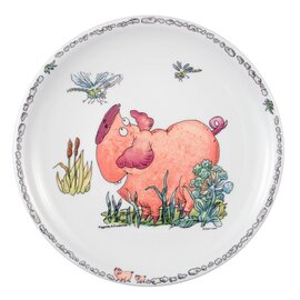 Speiseteller Compact Porzellan mehrfarbig | Dekor "Piggeldy & Frederick"  Ø 250 mm Produktbild