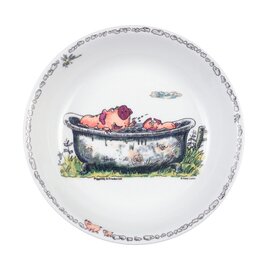 Salatschale Compact Porzellan mehrfarbig Dekor "Piggeldy & Frederick"  Ø 190 mm Produktbild