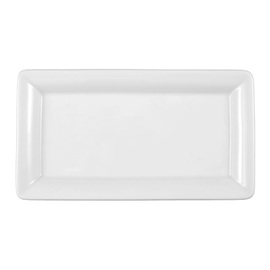 Buffetplatte Porzellan weiß | rechteckig | 250 mm x 140 mm Produktbild