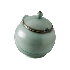 Bowl 0,5 ltr BUFFET GOURMET türkis mit Deckel | Porzellan Ø 125 mm Produktbild