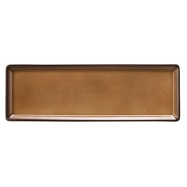 Platte BUFFET GOURMET Porzellan caramelfarben rechteckig 325 mm x 108 mm Produktbild