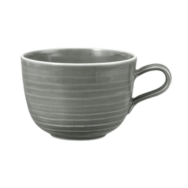 Milchkaffeetasse TERRA COLOUR GLAZE Porzellan grau 380 ml Produktbild