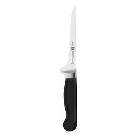 Ausbeinmesser PURE schmal flexibel glatter Schliff | schwarz | Klingenlänge 14 cm  L 26,3 cm Produktbild