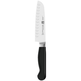 Santoku PURE gerade Klinge Kullenschliff | schwarz | Klingenlänge 14 cm Produktbild