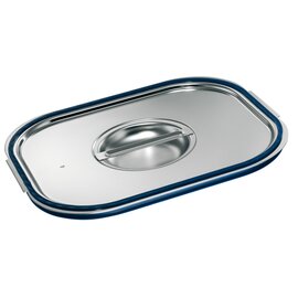 1 550 073 Gastronorm-Deckel, GDD-B 1/2, mit Formschlussdichtung, für 1/2 Gastronorm-Behälter mit Bügelgriffen, Material: Edelstahl Produktbild
