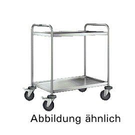 Servierwagen SW 8 x 5-3 | 3 Borde L 900 mm B 600 mm H 950 mm | 4 Lenkrollen Edelstahlrollen Produktbild