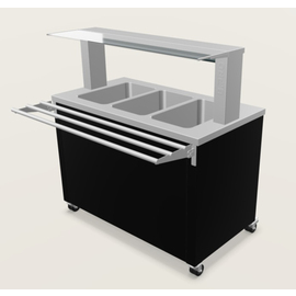 Warmbuffet BASIC LINE W-3 | graphitschwarz 400 Volt mit Beleuchtung | passend für 3 x GN 1/1 Produktbild 2 S