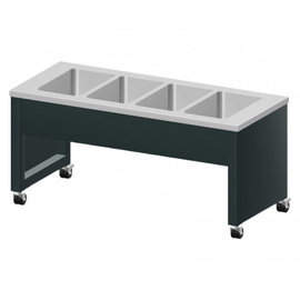 Kinder-Warmbuffet Grundmodul W-4 Kids | passend für 4 x GN 1/1 | grau Produktbild