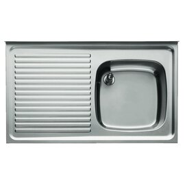Spülabdeckung ES 12x6-4/3 RE mit Abtropffläche links 1 Becken | 400 x 400 x 300 mm L 1200 mm B 600 mm Produktbild