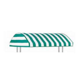 WS4WM4_2_4 Stoff-Baldachin für MIKADO Warmbuffet-Wagen WS-4 u. WM-4: Maße: 1481 x 1250 mm, grün-weiß Produktbild
