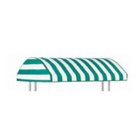 WS3WM3_2_4 Stoff-Baldachin für MIKADO Warmbuffet-Wagen WS-3 u. WM-3: Maße: 1156 x 1250 mm, grün-weiß Produktbild