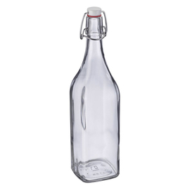 Bügelverschlussflasche 1000 ml Glas quadratisch H 320 mm Produktbild