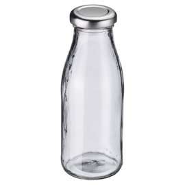 Milchflasche | Saftflasche | Smoothieflasche 250 ml Glas mit Schraubdeckel Produktbild