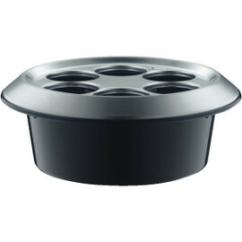 Konferenzkühler schwarz  Ø 297 mm  H 122 mm | passend für 6 Flaschen bis 0,3 ltr Produktbild