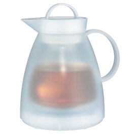 Isolierkanne DAN TEA 1 ltr transparent matt Vakuum-Hartglas Drehverschluss Produktbild