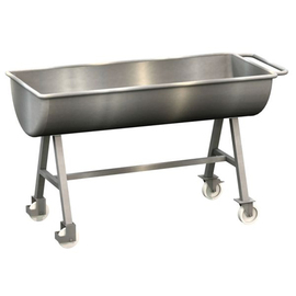 Mengmulde 150 ltr fahrbar | Kopfstück gerade | Edelstahl Produktbild