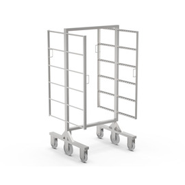 Rauchwagen Edelstahl H-Form für Spieße 1021 mm x 985 mm H 1970 mm Produktbild